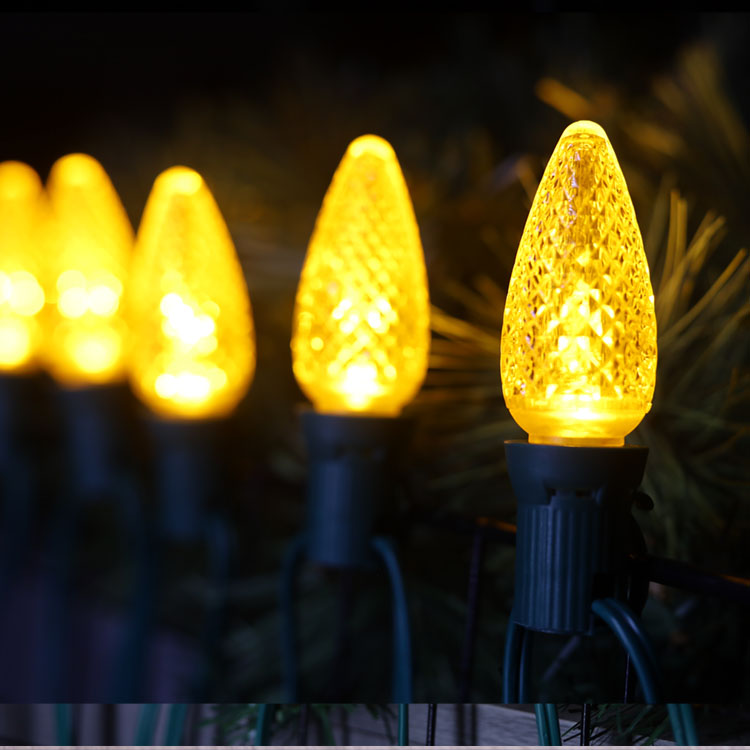 노란색 UL C9 Minleon LED 교체 전구 