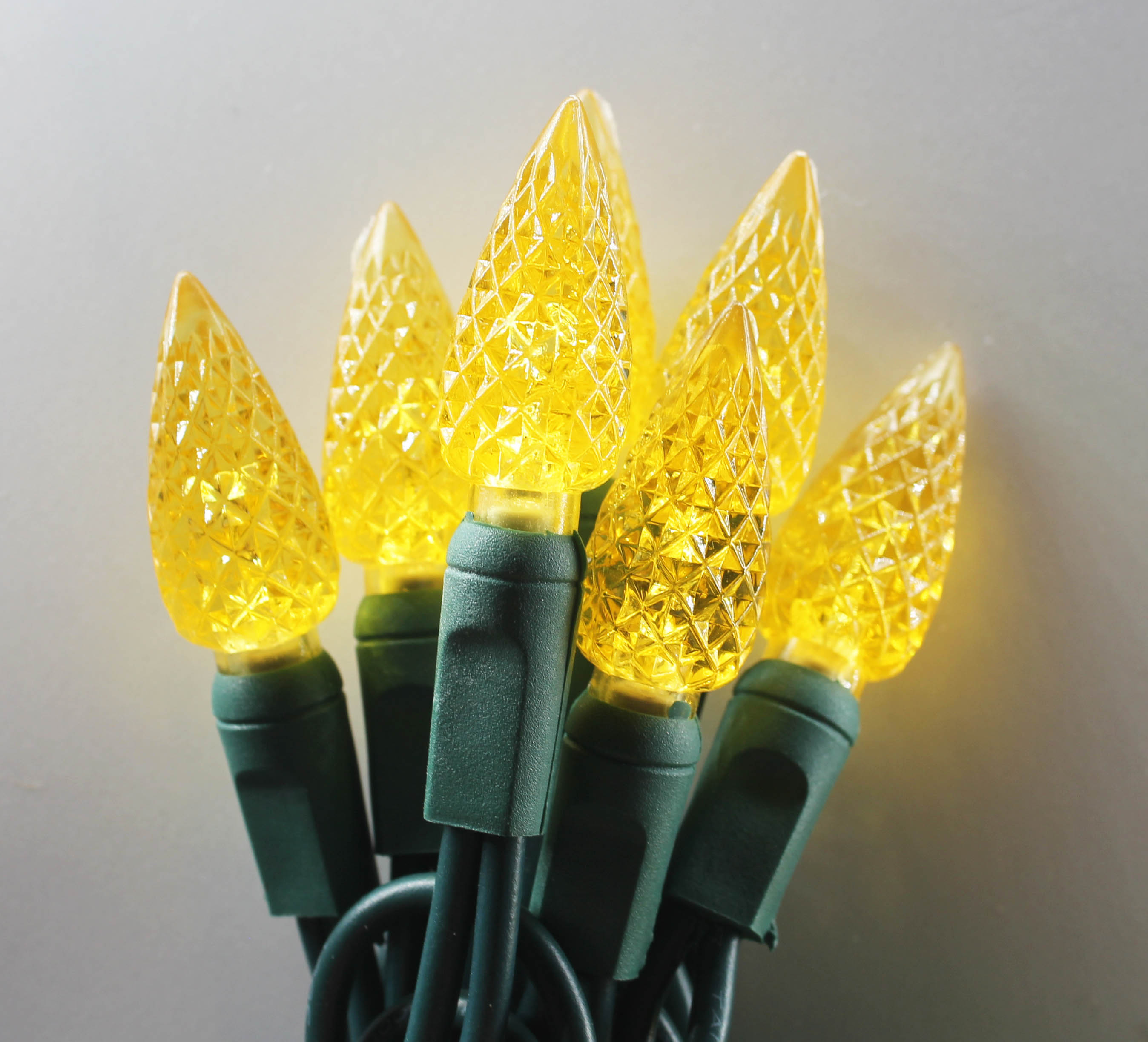 C6 딸기 LED 스트링 조명 노란색 크리스마스 조명 UL