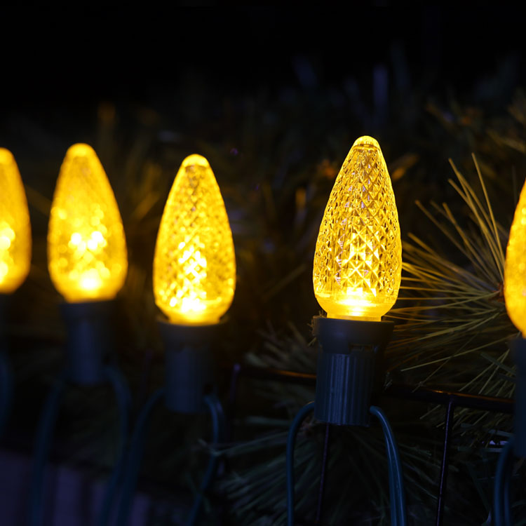 노란색 UL C9 Minleon LED 교체 전구 