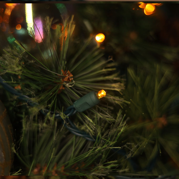 5mm 광각 노란색 LED 문자열 조명