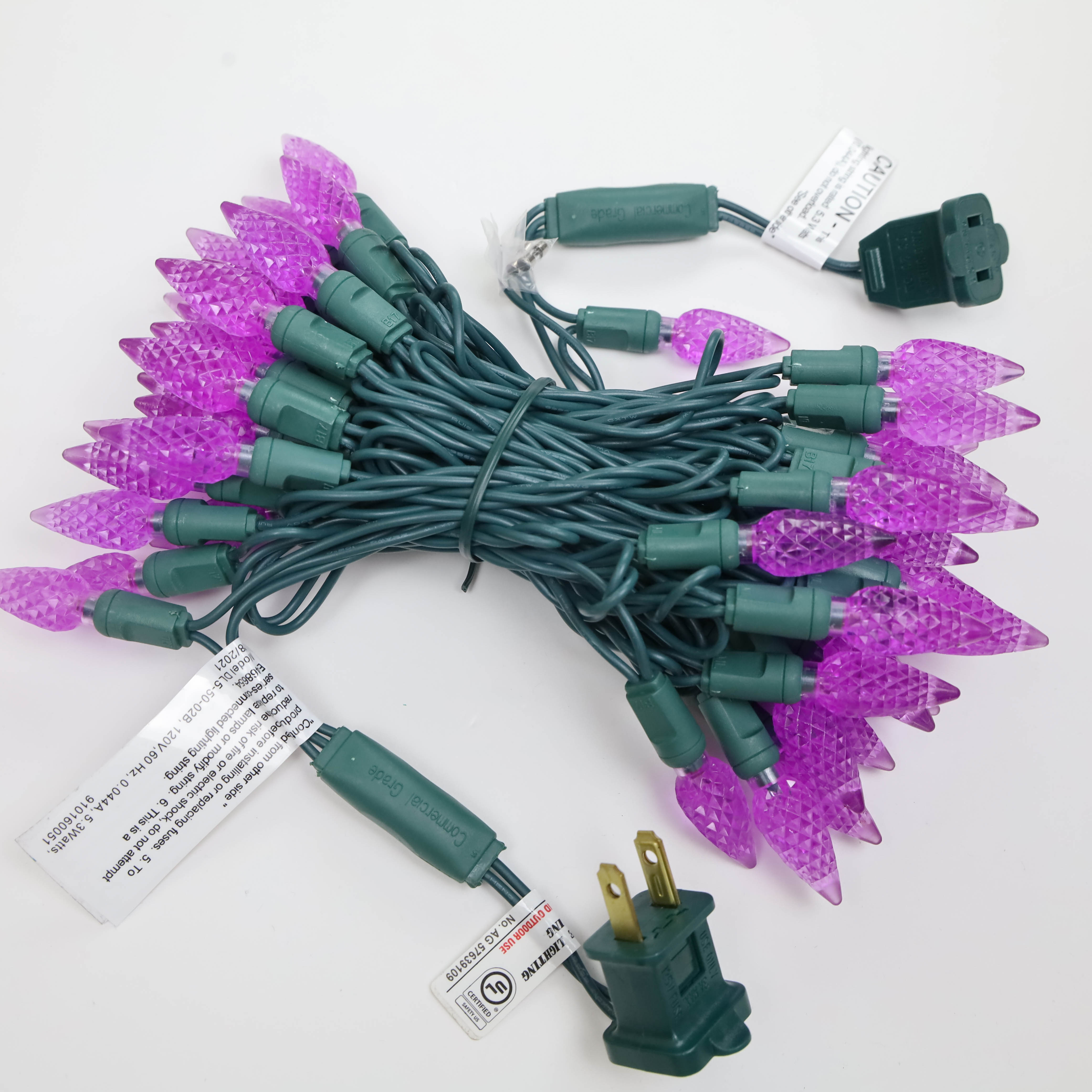 C6 딸기 LED 스트링 조명 UL 보라색 조명 세트