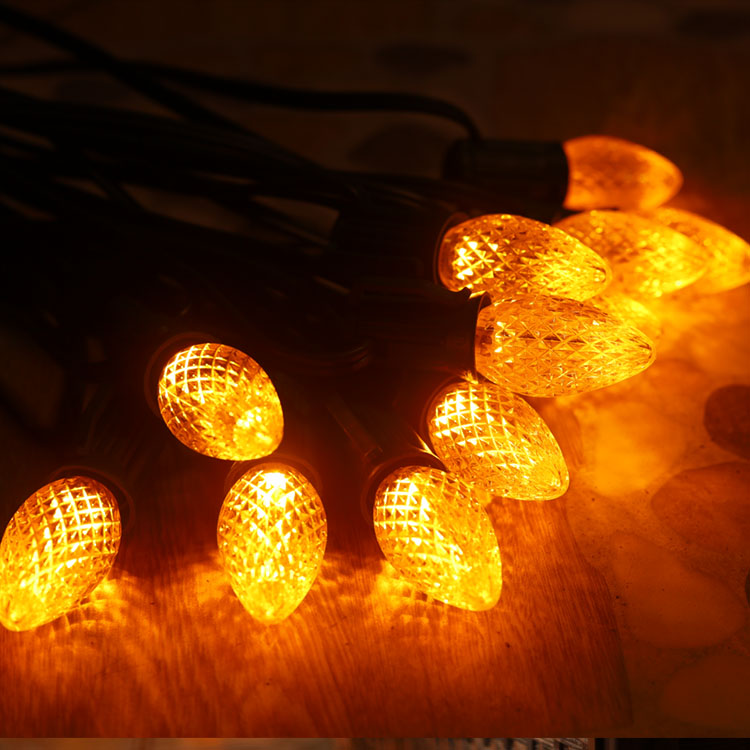 C7 Minleon LED 교체 전구 노란색 크리스마스 전구 UL 옥외 사용 방수