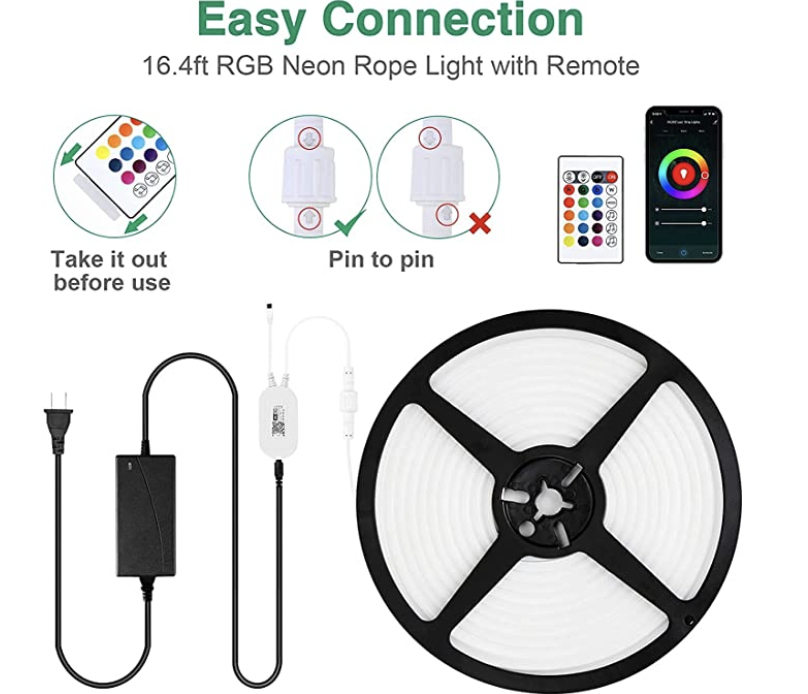 12V RGB 네온 로프 라이트