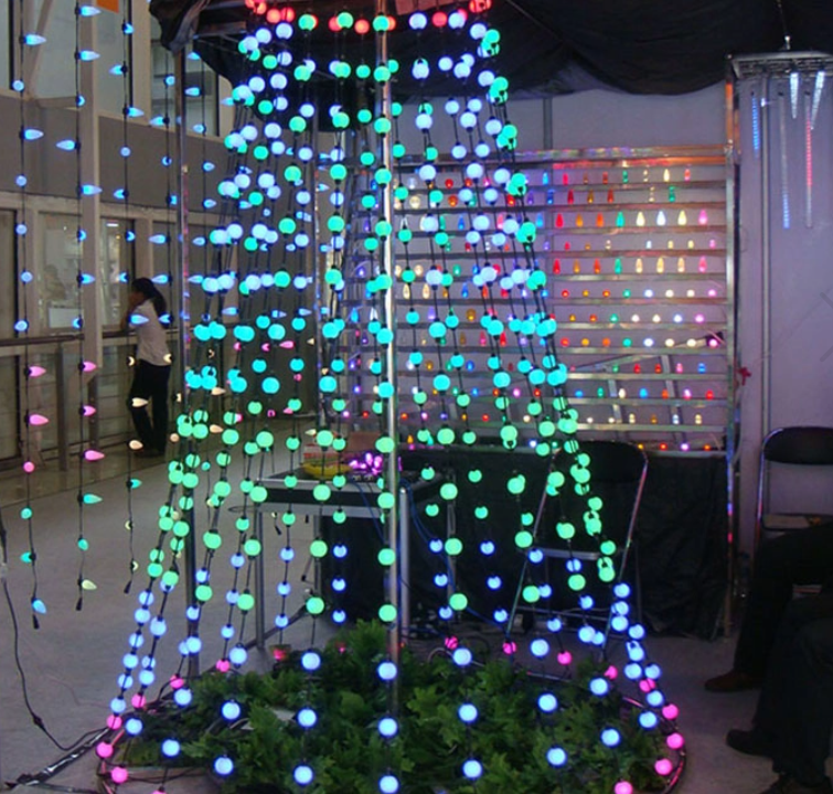 DMX IP66 RGB Triklit 조명 스트링