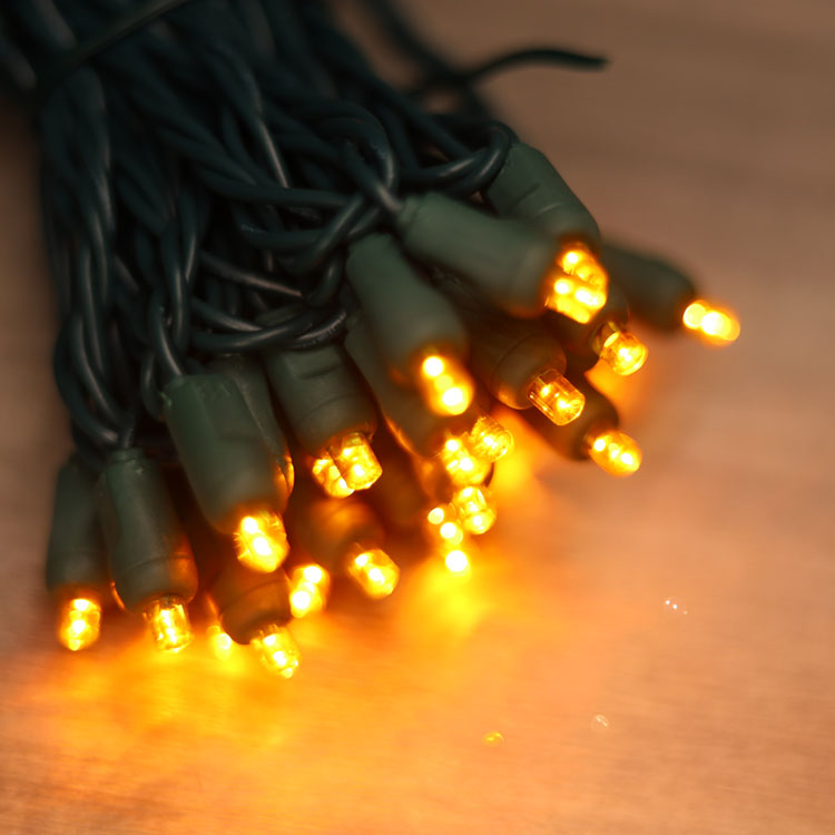 5mm 광각 노란색 LED 문자열 조명