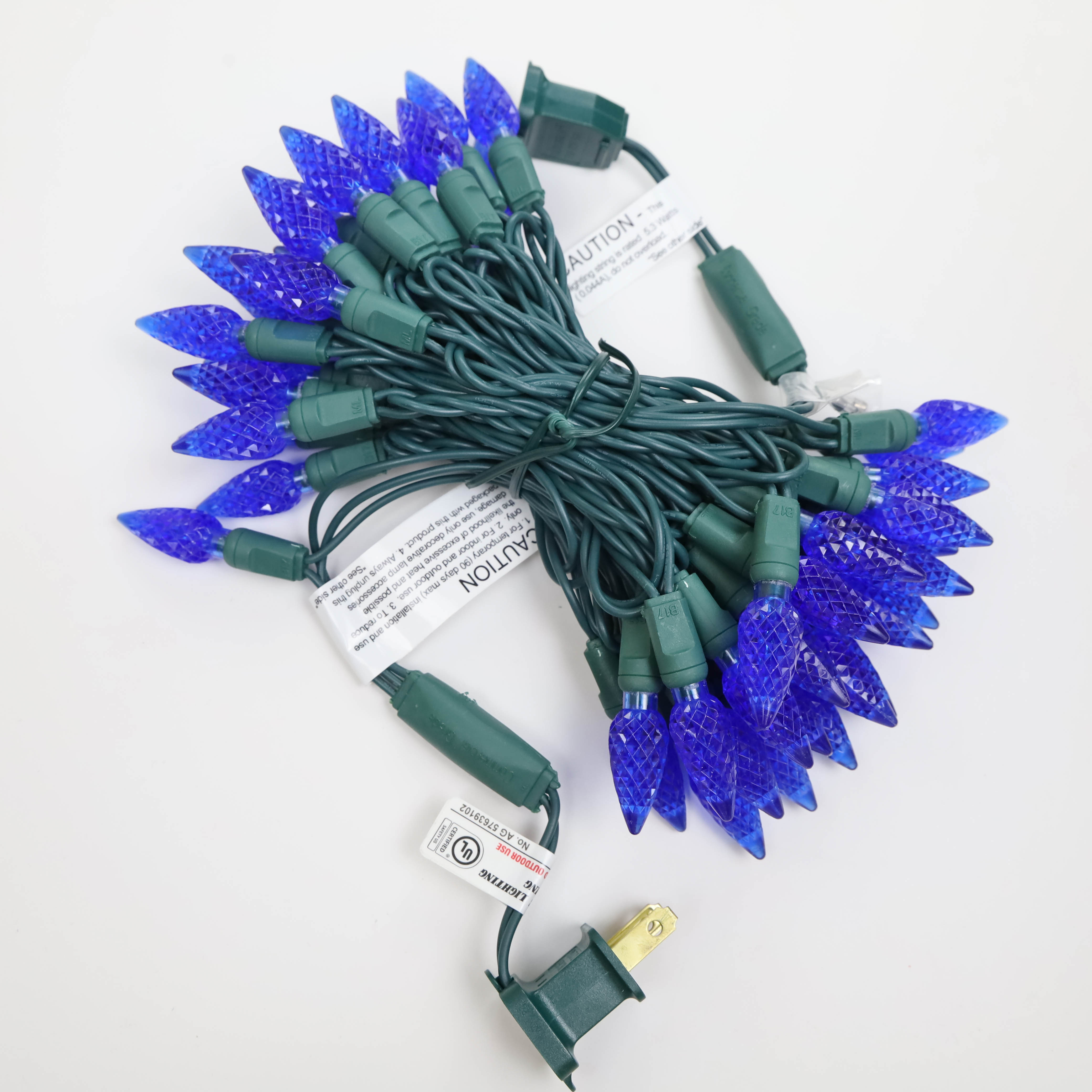 UL C6 블루 딸기 크리스마스 조명