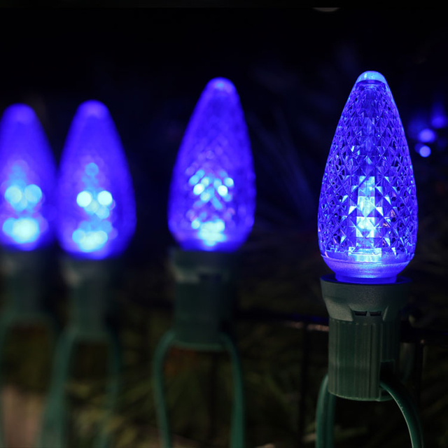 방수 파란색 LED C9 UL Minleon 교체 전구 