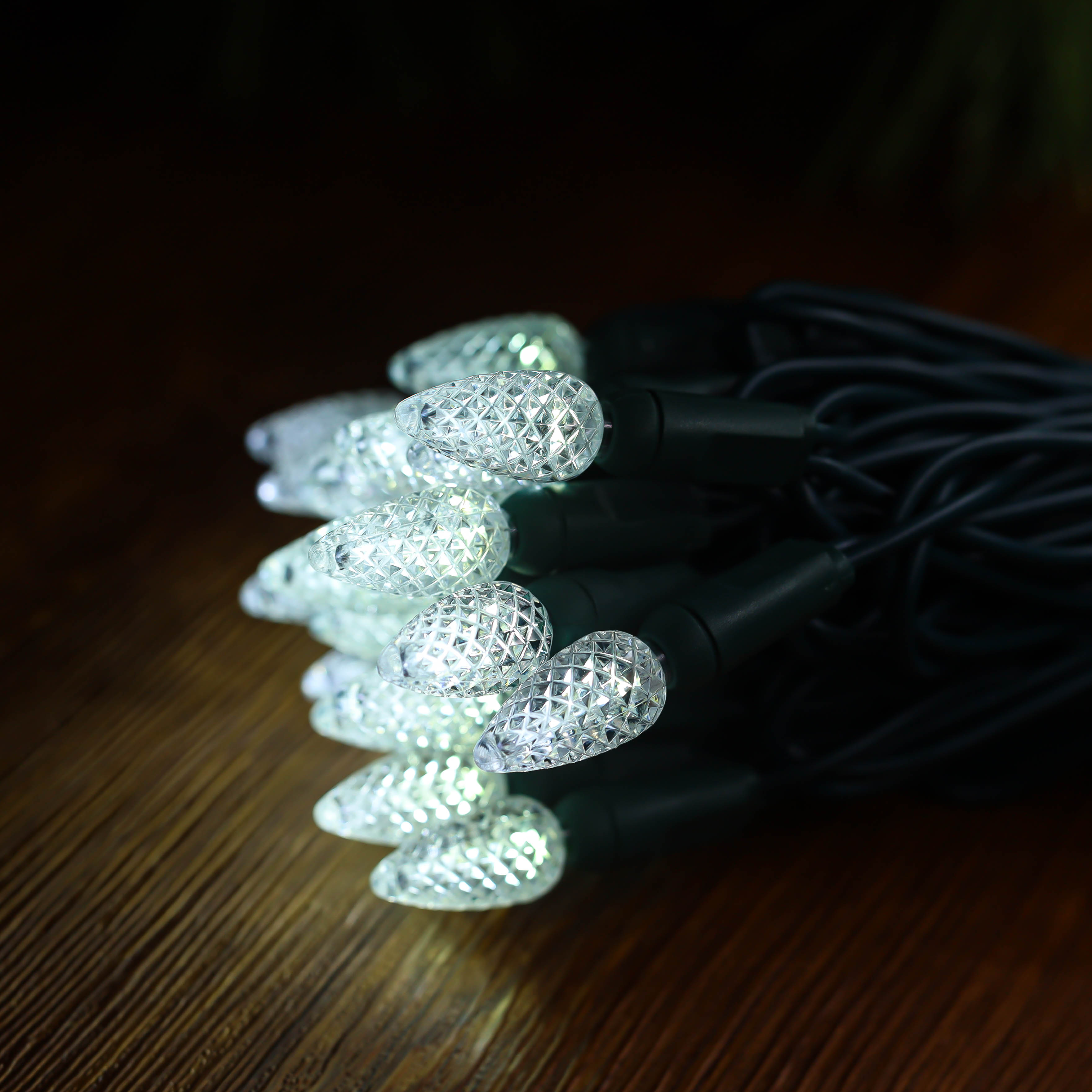 찬 백색 크리스마스 빛 옥외 사용이 UL 상업 급료 C3 LED 끈에 의하여 점화합니다