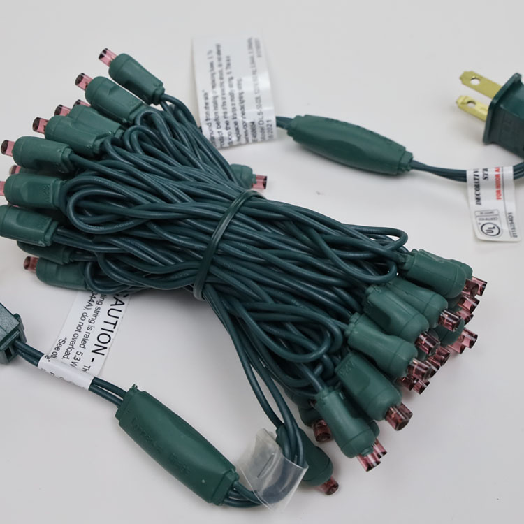 할로윈 UL 인증을 받은 보라색 5MM 광각 미니 LED 끈 조명 방수