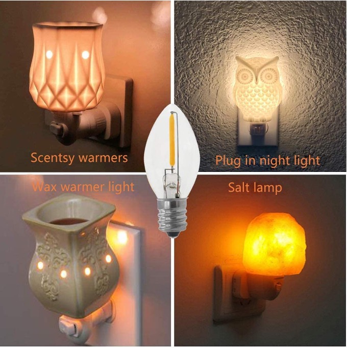 C7 E12 필라멘트 LED 전구