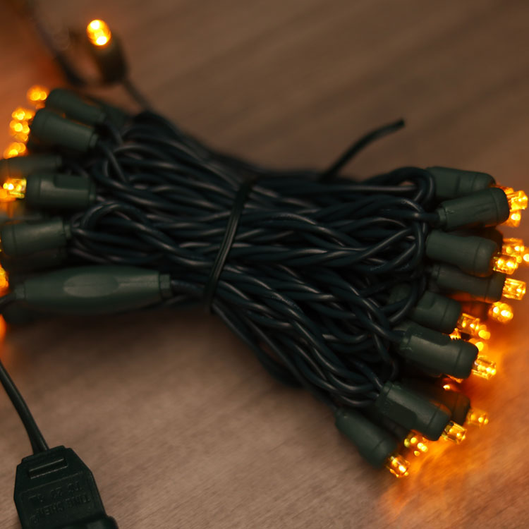 5mm 광각 노란색 LED 문자열 조명