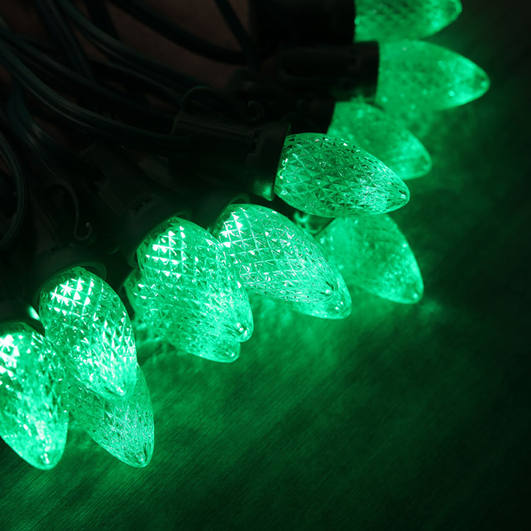 C7 Minleon LED 교체 전구 녹색 크리스마스 전구 UL 방수 야외