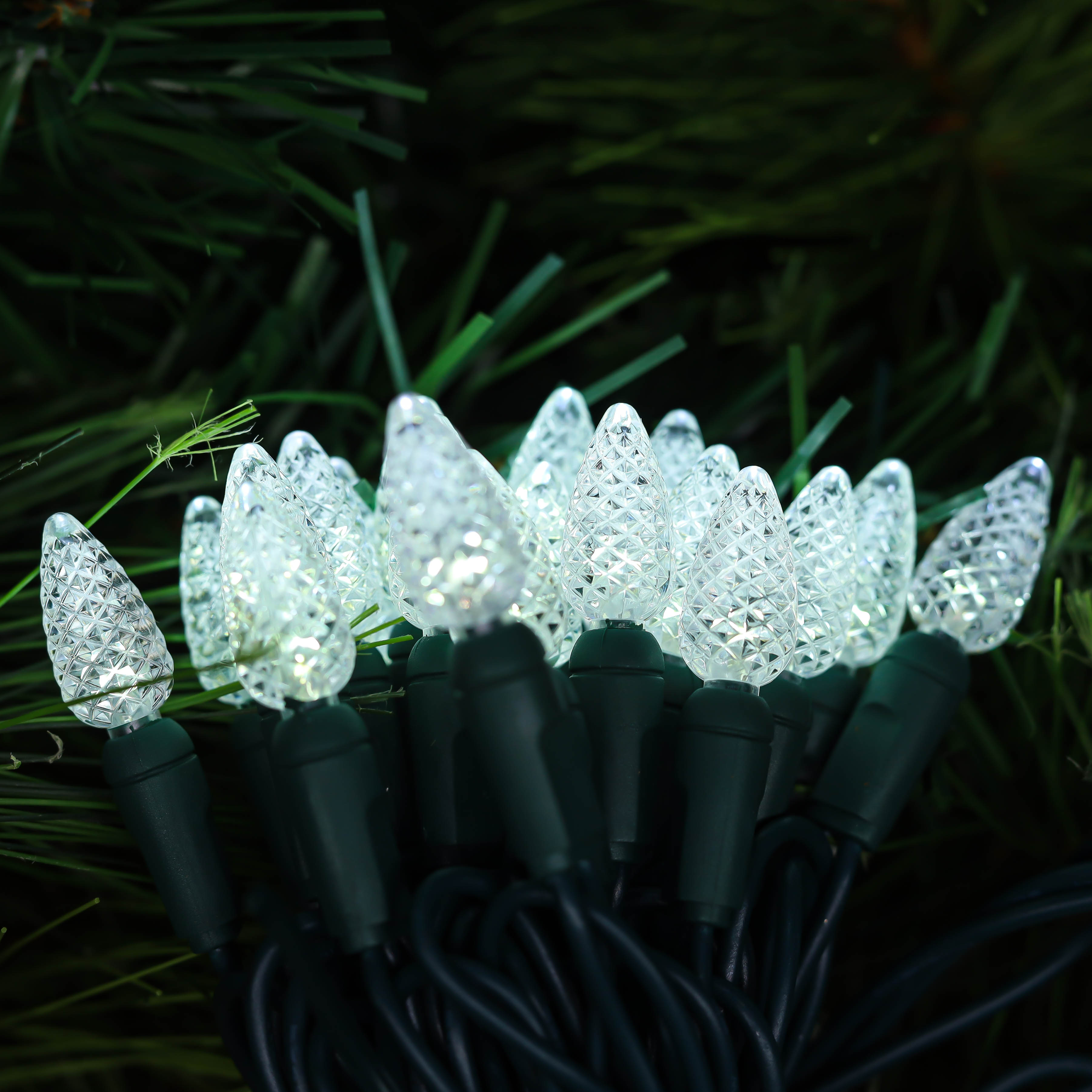 찬 백색 크리스마스 빛 옥외 사용이 UL 상업 급료 C3 LED 끈에 의하여 점화합니다