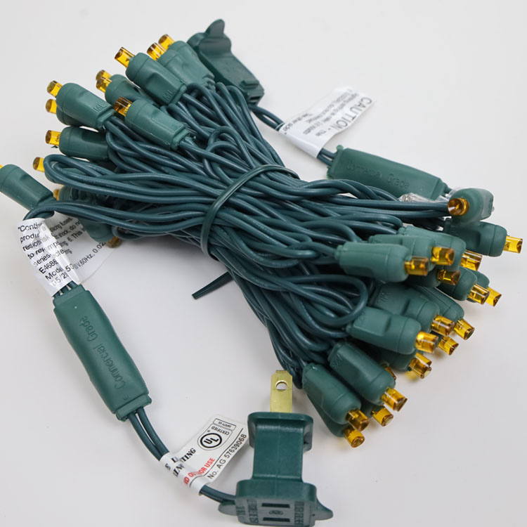 5mm 광각 노란색 LED 문자열 조명