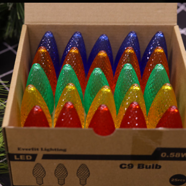 UL C9 Minleon LED 교체 전구 멀티 크리스마스 전구