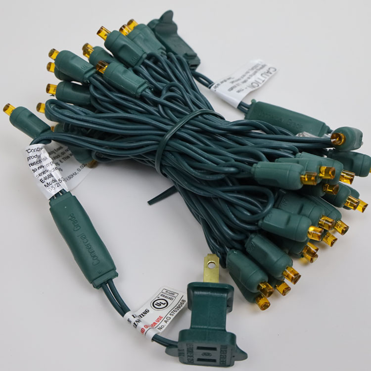 5mm 광각 오렌지 LED 스트링 라이트 야외