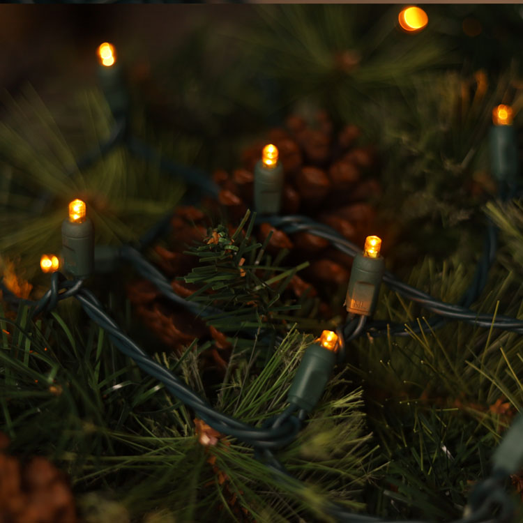 5mm 광각 노란색 LED 문자열 조명