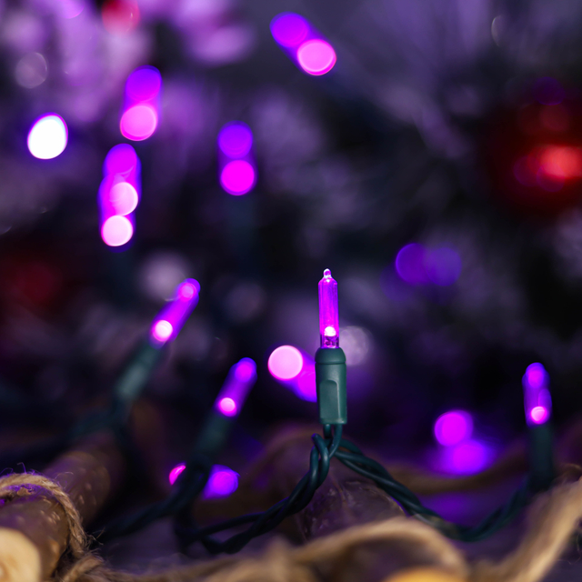 UL T5 LED 문자열 조명 보라색 크리스마스 조명 할로윈 조명