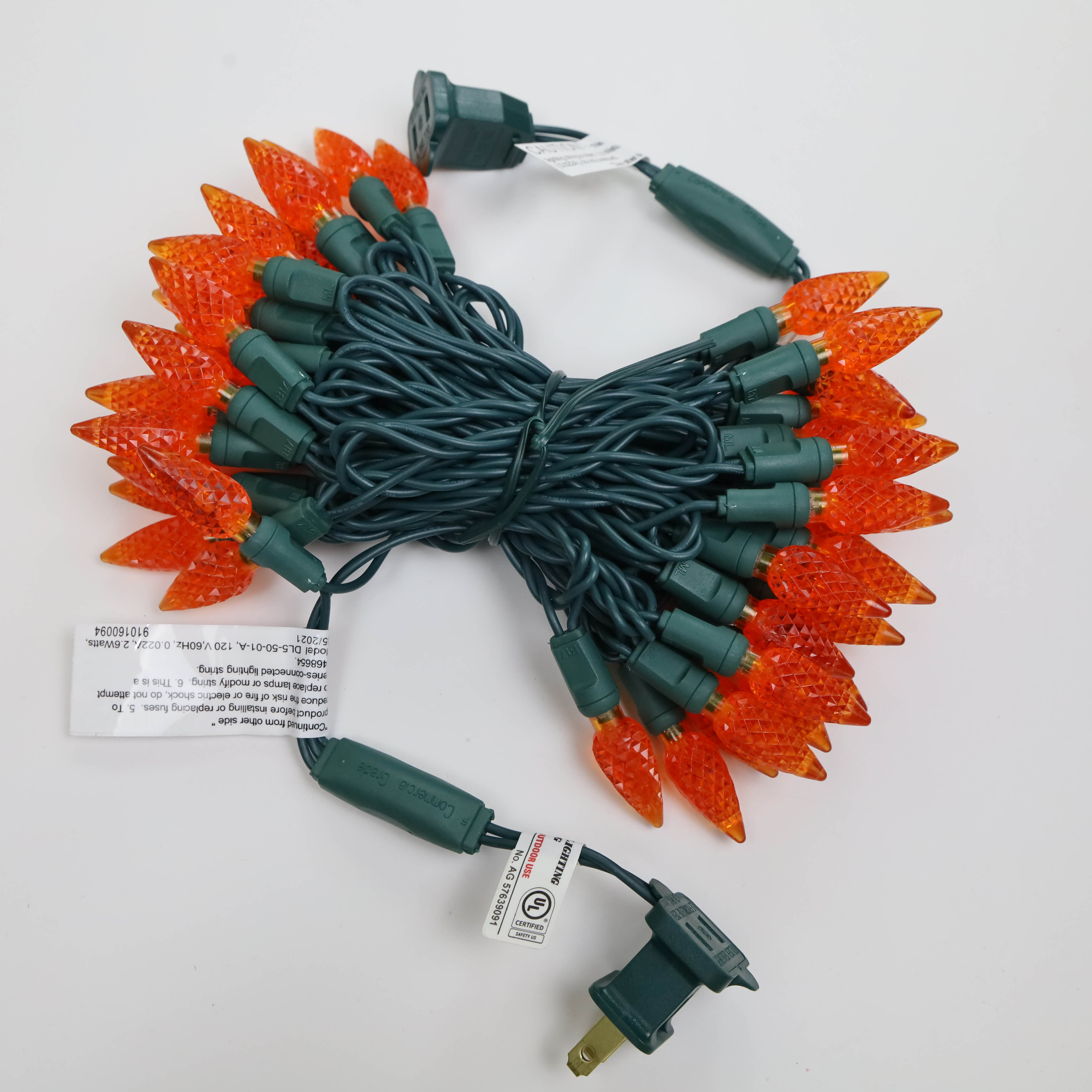 5mm 광각 오렌지 LED 스트링 라이트 야외