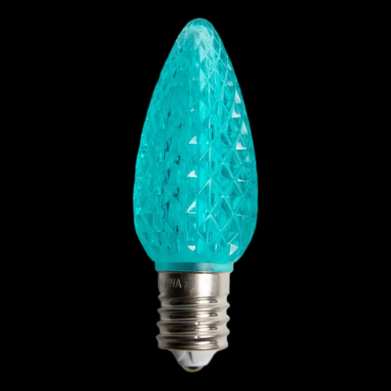 C9 V2 LED 면처리 전구 – 청록색