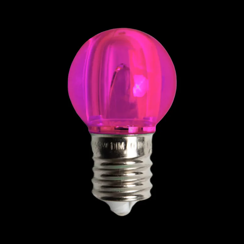 130V UL G30 E17 부드럽고 투명한 분홍색 LED 전구