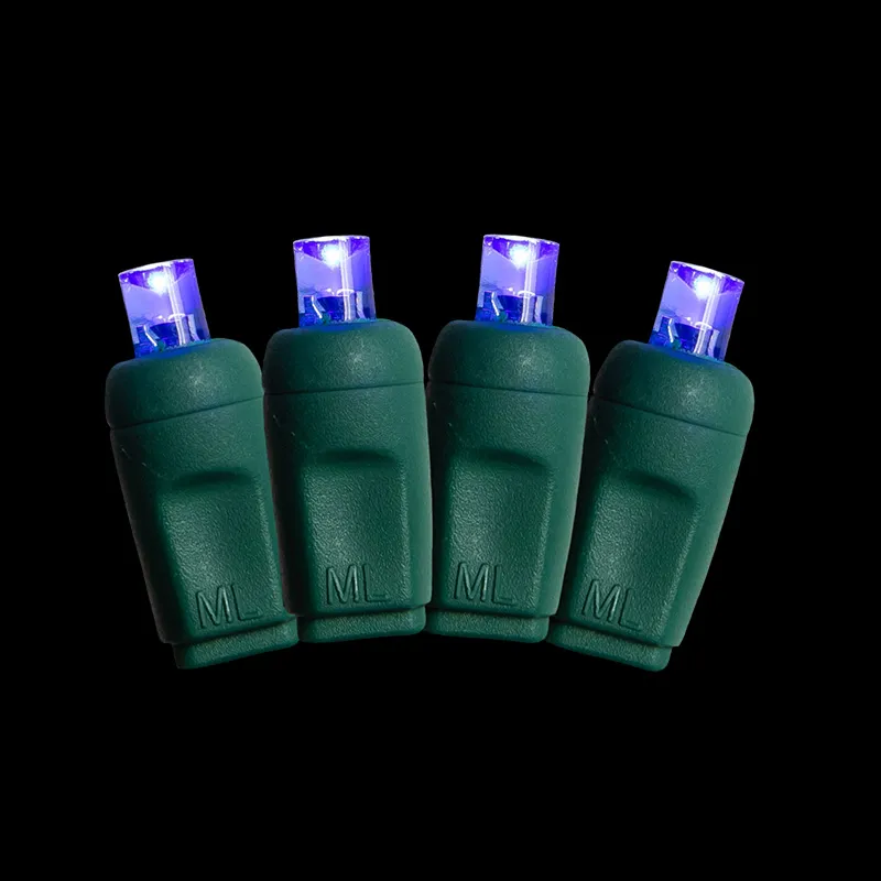 50L 5MM 동축 크리스마스 스트링 조명 6' 간격 청록색 코드