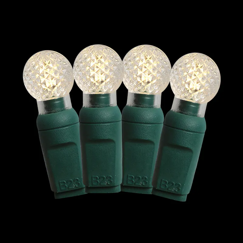 50L G12 태양 따뜻한 흰색 LED 크리스마스 끈 조명 야외 방수