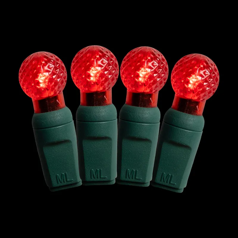 50L G12 빨간색 LED 크리스마스 스트링 조명 야외 방수