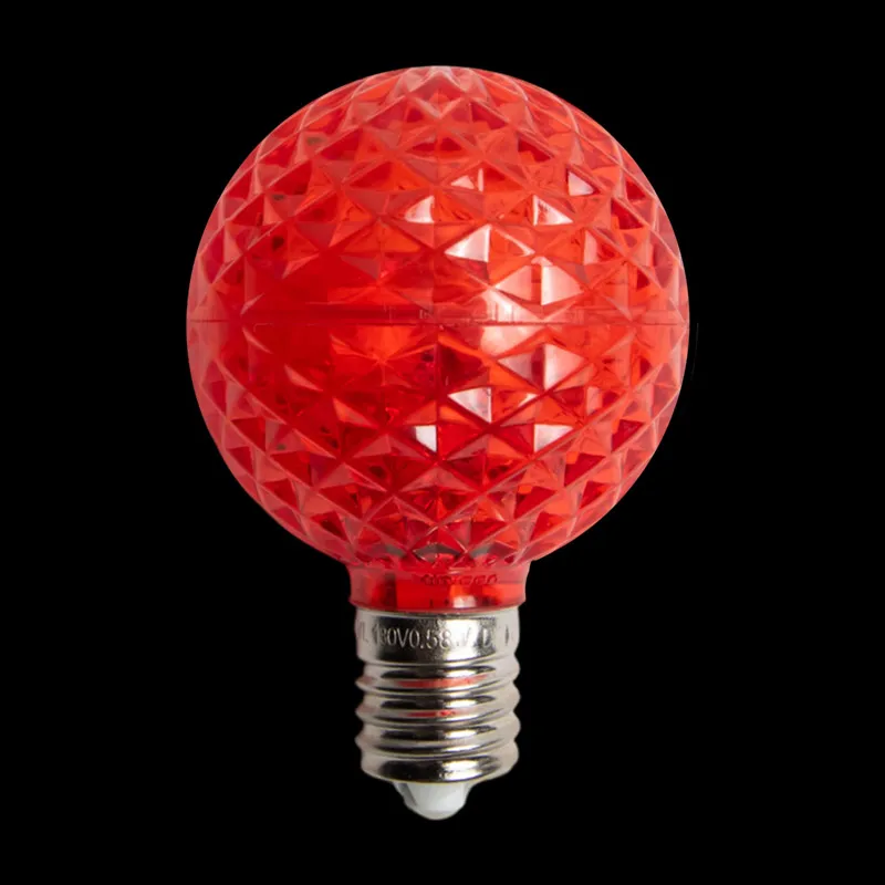 G50 LED 투명 전구 - 빨간색