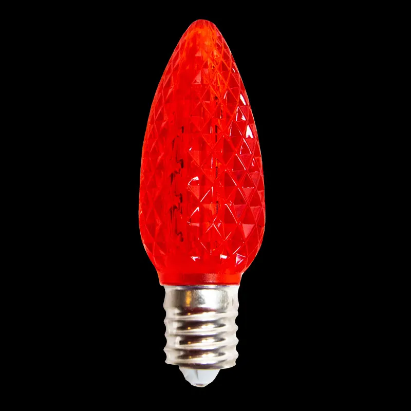 C9 V2 LED 면처리 전구 – 빨간색