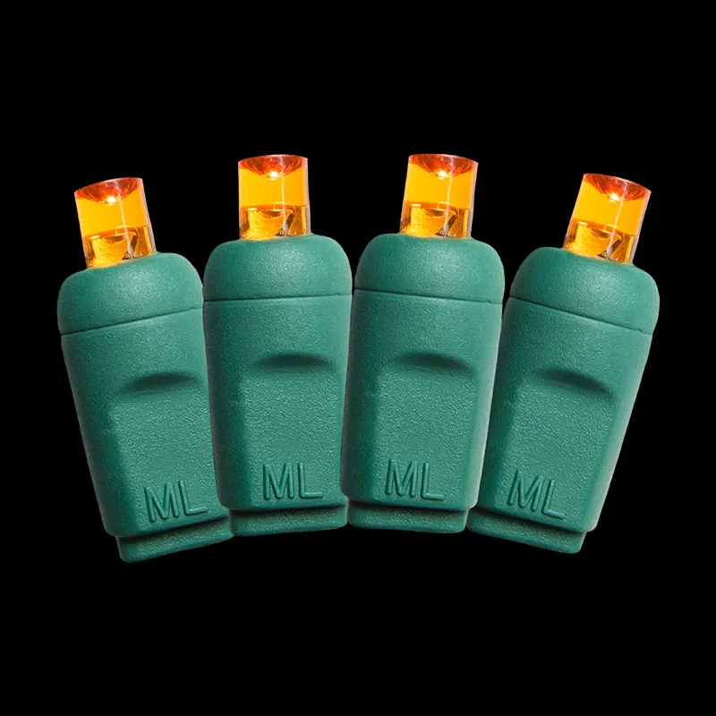50L 5MM 주황색 LED 크리스마스 끈 조명 야외 방수